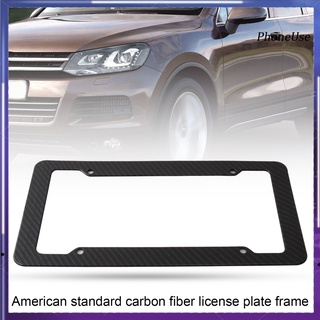 PU--Carbon Fiber License Plate Frame Replacement Universal License Plate Holder for US Vehicles