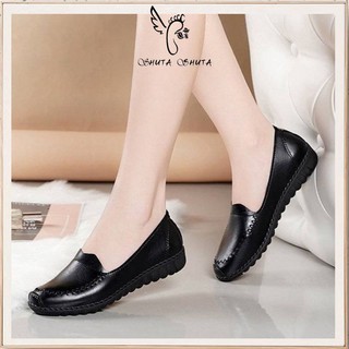 black school shoes #533 for women girls (Rubber-weighty)(add one size) (1)