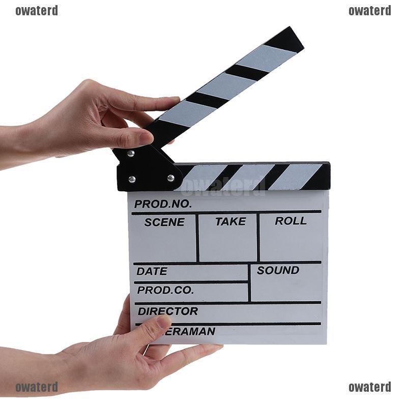 [YEN2] Director video acrylic clapboard dry erase tv film movie clapper board slate MO (7)