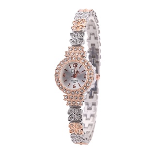 Popular Women's Alloy Set Full Diamond Leaf Women's Bracelet Watch Original Direct Sales