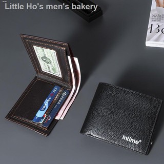 Bifold & Trifold Wallets✲▲✧HH men’s wallet solid luxury wallet men pu leather slim bifold short wall