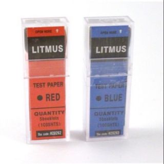 Litmuss paper blue and red