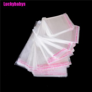 Luckybabys❉ 100Pcs/Bag Opp Clear Seal Self Adhesive Plastic Jewelry Home Packing Bags