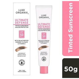 Luxe Organix Ultimate Defense Tinted Sunscreen UVA/UVB Protection SPF50 50g Warm
