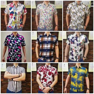 WOLFZONE fashion tops floral polo shirts/ men's summer polo random design