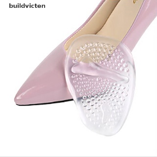 【bui】 1Pair Transparent Silicone Forefoot Pad High Heel Feet Gel Cushion Pads Insole .