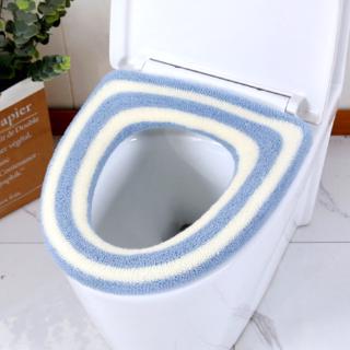 33*33cm Elastic Closestool Mat Washable Cotton Toilet Seat Cover Warm Bathroom Pad (3)