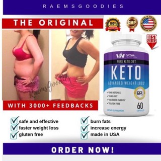 ORIGINAL KETO PURE ADVANCED weight loss ON HAND/ AUTHENTIC USA