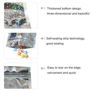 ❀✼✗20pcs Zip lock Plastic Bag Aluminum Foil Hologram Food Pouch Smell Water Proof Zipper Reclosable Pouches Stand Up Sto (4)