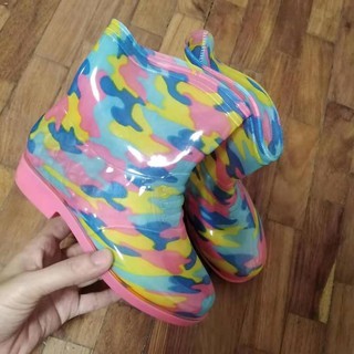 Women Shoes✿bota KIDS rain boots for ladies floral printed cod 1088