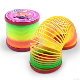【Ready Stock】◕┋◕Kids Colorful Rainbow Plastic Magic Slinky Toy Children's Classic Funny Toys