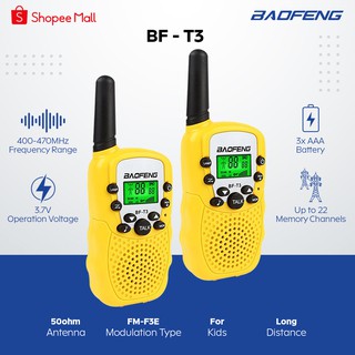 Baofeng BF-T3 Two Way Radio Walkie Talkie (Yellow) 2 Way Radio
