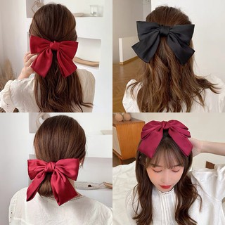Sale! Cute Fashion Ribbon Hairclip Bowknot Korean Ribbon Large Bow Satin Hairgrips