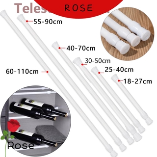 ROSE Useful Extendable Sticks Adjustable Bathroom Product Curtain Telescopic Pole Multi Purpose Loaded Hanger Household Durable Spring Load Hanging Rods