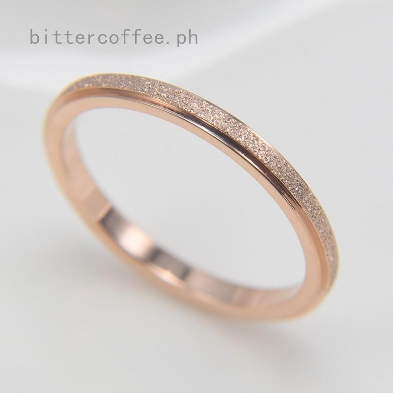 Fine Frosted Ring Rose Gold Ring Couple Ring Fashion Tail Ring Fashion Personality Womens Jewelry (1)