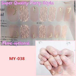 3D Vision Finger Nail Sticker Party Style Nail Art Diamond Pearl Gem Gradient DIY Manicure MY032-049
