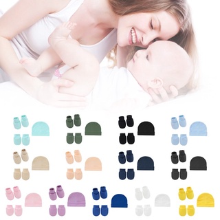 babiesbaby coverஐ❅♂SOME Baby Anti Scratching Soft Cotton Gloves+Hat+Foot Cover Set Mittens Socks Be