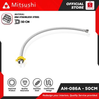 Mitsushi AH-086A 50cm 304 Stainless Steel 1Pc. Water Hose Inlet Toilet Faucet Bathroom