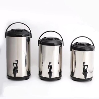 Milk Tea Bucket Milk Tea Barrel Water Jug Stainless Thermos Jug With Faucet 8L 10L 12L COD (1)