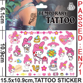 Cute little rabbit cartoon tattoo stickers children children's body painting stickers waterproof env