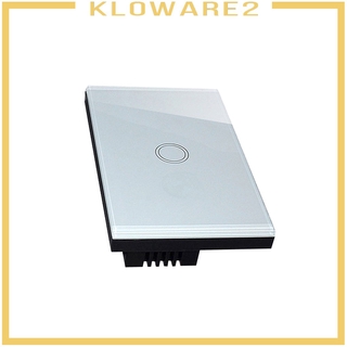 [KLOWARE2] New 1/2/3 Gang 1 Way Smart Touch Wall Control Light Switch Crystal Glass Panel US