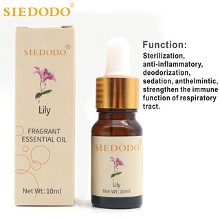 Siedodo Essential Oil For Humidifier Lily Scent Aromatherapy Essential Oil Home Fragrance Oil