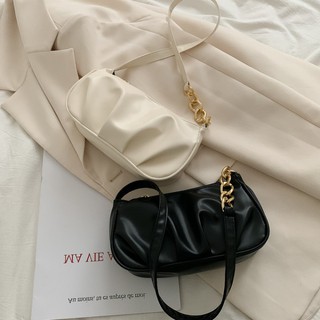 Ready Stock & COD Women Summer Fashion Korean Style Handbags Shoulder Bag Underarm Bag Hobos Cloud Tote Bags