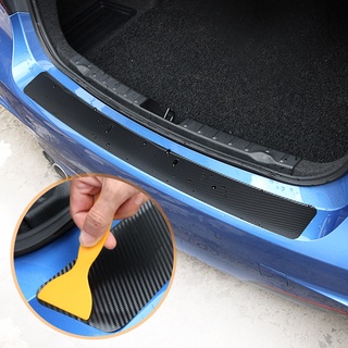 【Ready Stock】▩90*8.8cm Rear Bumper Protection Carbon Fiber Sticker /Carbon Fiber Car Trunk Rear Bump