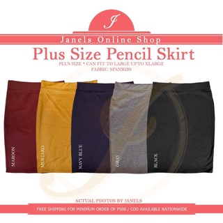 ♟Women's clothing❃Luna Plus Size Pencil Skirt / Below The Knee / Formal Office Skirt