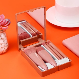 5pcs mini makeup brush set, mirror blush powder brush, makeup brush, portable makeup tool