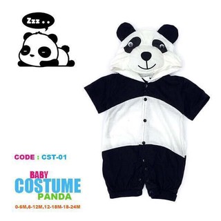 Panda overall costume for baby