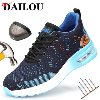 Spot goodsSafety Shoes Men Women Work Sneakers Steel Toe Shoes 2021 New Work & Safety Boots Indestru