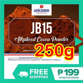 250g JB15 COCOA POWDER for Baking Unsweetened Chocolate Powder Unicomm Dutch Alkalized Premium Cocoa