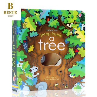 Usborne Peep Inside Tree English 3D Flap Picture cardboard Books Baby Children Reading Story Books