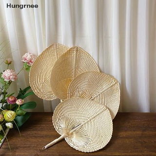 Hungrnee Handmade Straw Woven Fans Craft Summer Cooling Fan Bamboo Home Decoration PH