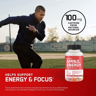 AMIN.O.ENERGY Energy Gumimes Amino Gummies Candies Contains Amino Acids, Muscle Recovery