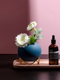 Aesthetic Ceramic Round Flower Vase Decorative Pot Home Decor (4)