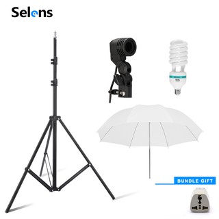 Selens Photography Umbrella Reflector 33 inch Studio Lighting E27 Mount Kit