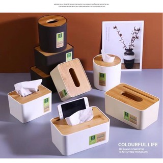 ins minimalist style bamboo tissue box restaurant bedroom desktop tissue box tissue holder