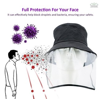 Anti-droplets Hat Full Face Mask Protective Cap Reusable Outdoor Face Protector for Men Women