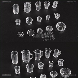 【COD】15pcs/Set Mini Transparent Drink Cups Dish Plate Tableware Miniatures (2)