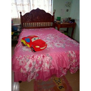 bed skirt with pillow case ( bed sheet with double skirt)