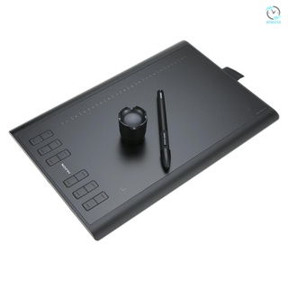 M Huion Graphic Drawing Tablet Micro USB New 1060PLUS with Memory Card 12 Express Keys Digital Painting Rechargeable Pen