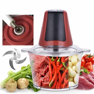 2L Powerful Meat Grinder Spice Garlic Vegetable Chopper Electric Automatic Mincing Machine Household