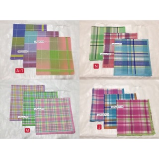 12 pcs handkerchief cotton cannon panyo assorted colours (1)