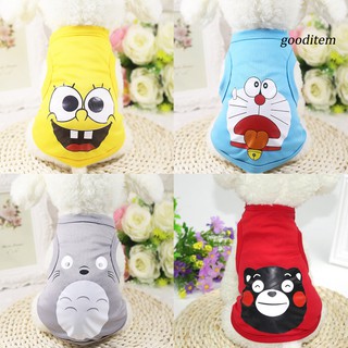 gooditem T-shirt Soft Puppy Dogs Clothes Cute Pet Dog Clothes Cartoon Clothing Summer Shirt Casual Vests for Small Pet Supplies (3)