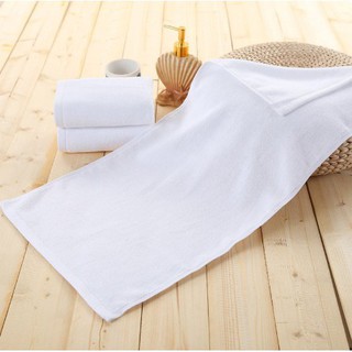 Small Super Absorbent Soft Cotton BackTowel White Thick(30×70cm) #811