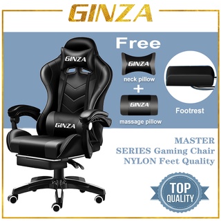 GINZA New Upgraded Version gaming chair with foot rest Leather Ergonomic Computer Chair Office Chair