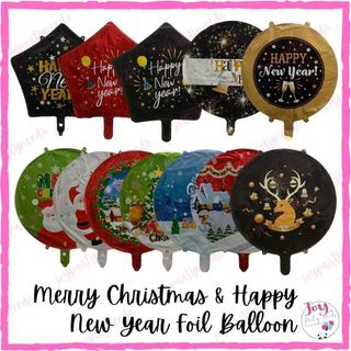 Merry Christmas & Happy New Year Foil Balloon (16")