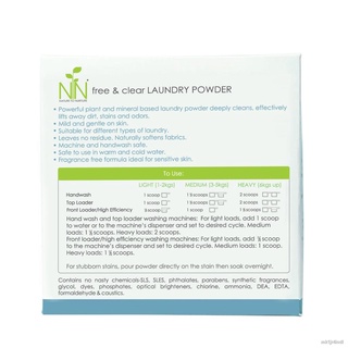 Nature to Nurture Free & Clear Laundry Powder 1kg BUY 6 FREE 2
